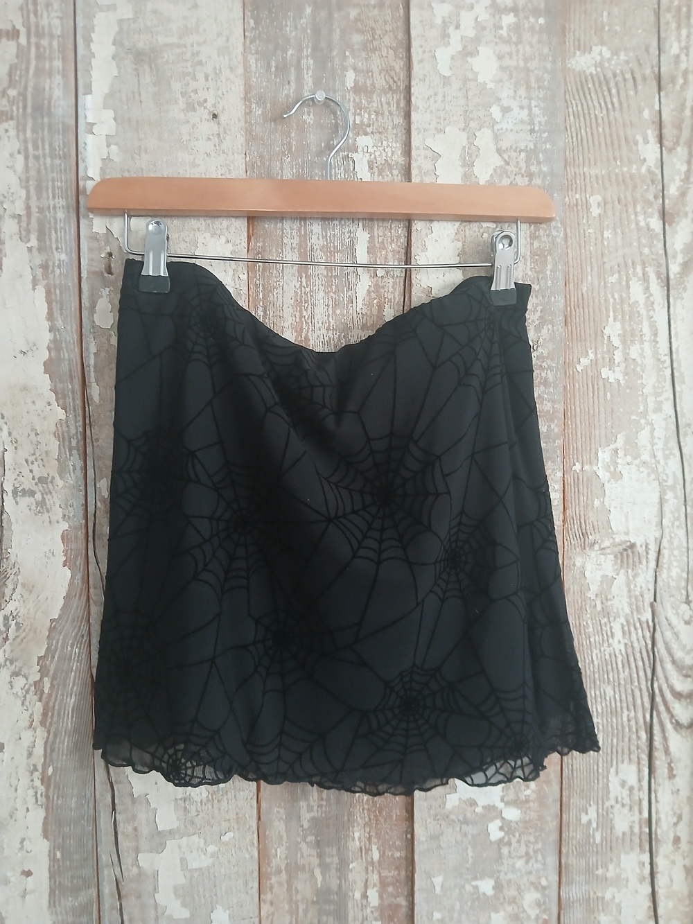 (2/20$)Black Spiderweb Mini Skirt/Goth Skirt/ Halloween Skirt
